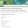 ANKIETA POMIARU ZADOWOLENIA DLA KLIENTÓW